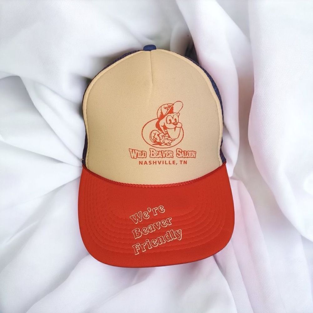Vintage Wild Beaver Saloon Nashville, Tn Truckers Hat/Cap